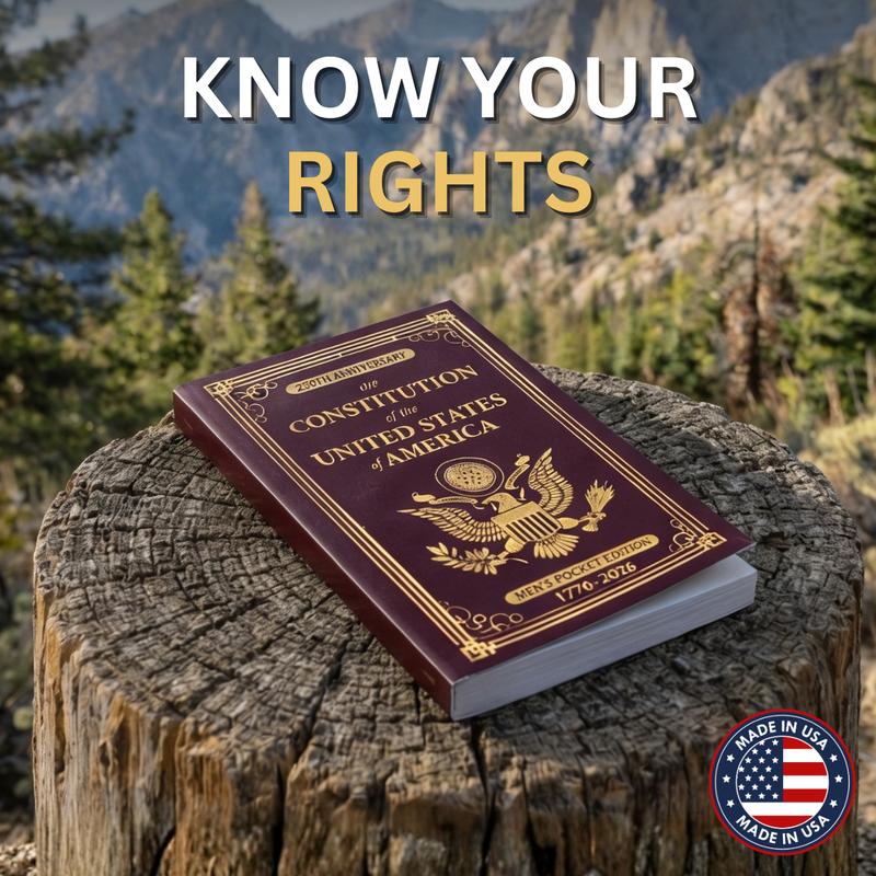 250th Anniversary U.S. Constitution Pocket Edition (1776–2026) – Dark Burgundy with Bill of Rights